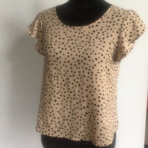 Papermoon taupe with black polka dots top